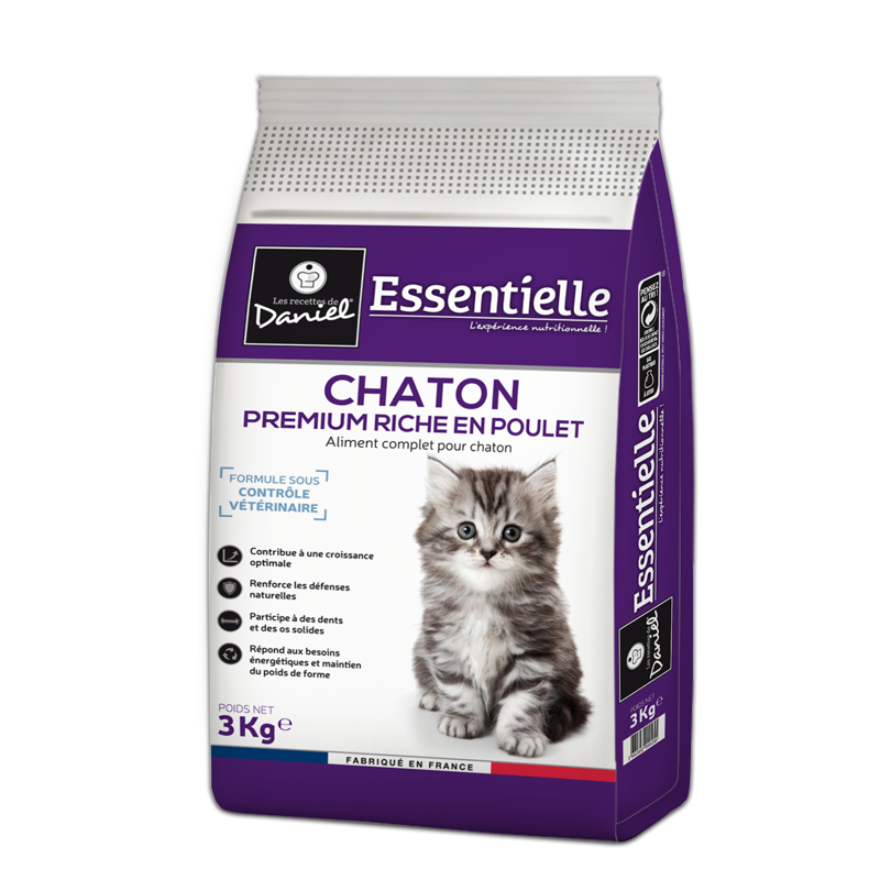 Croquettes Essentielle chaton poulet - 3 kg