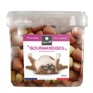 Friandises pour chiens "Les gourmandises de Daniel" (seau de 400g)