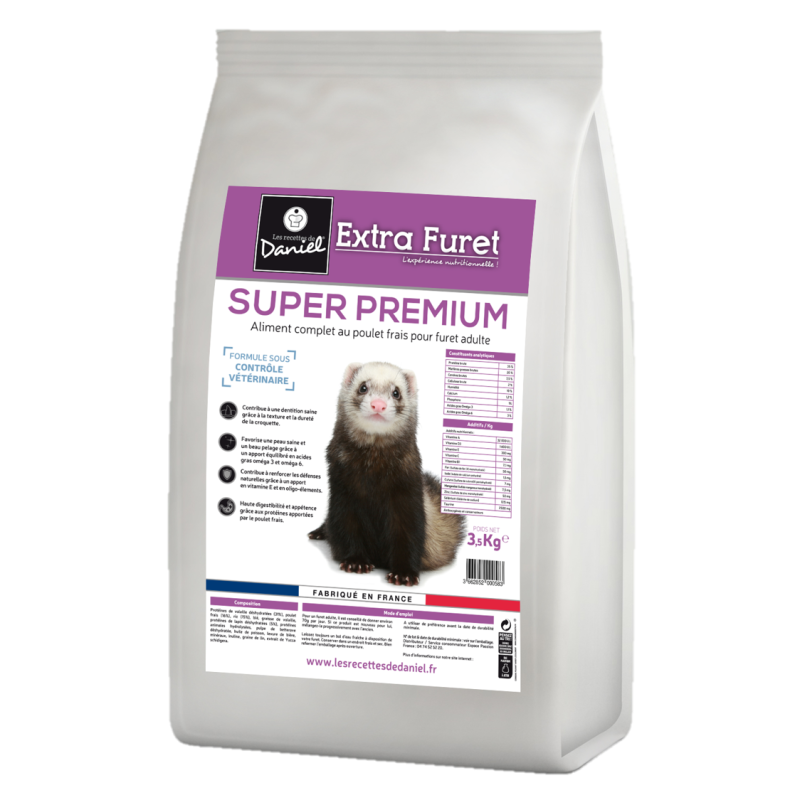 Croquettes Extra furet super premium (sac de 3,5kg)