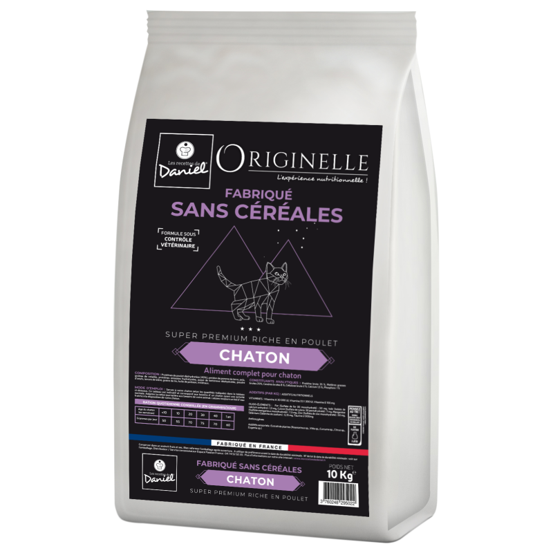 Croquettes Originelle chaton sans céréales - 10 kg