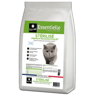 Croquettes Essentielle chat stérilisé poulet - 10 kg