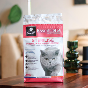 Croquettes Essentielle chat stérilisé saumon - 3 kg