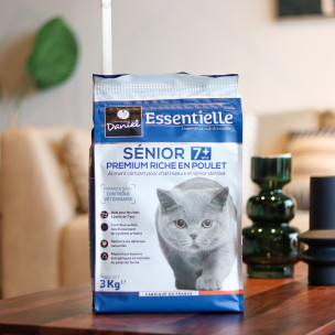 Croquettes Essentielle chat senior stérilisé 7+ poulet - 3 kg