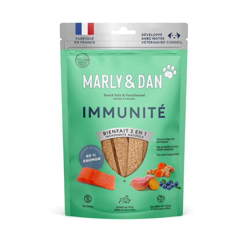 Barres à mâcher "immunité" chien 80g - Marly & Dan