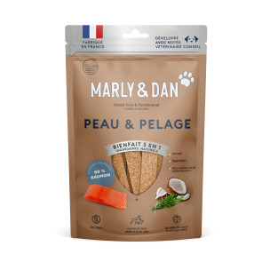 Barres à mâcher "peau et pelage" chien 80g - Marly & Dan