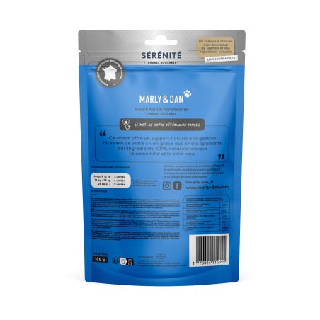Tendres bouchées "sérénité" chien 100g - Marly & Dan