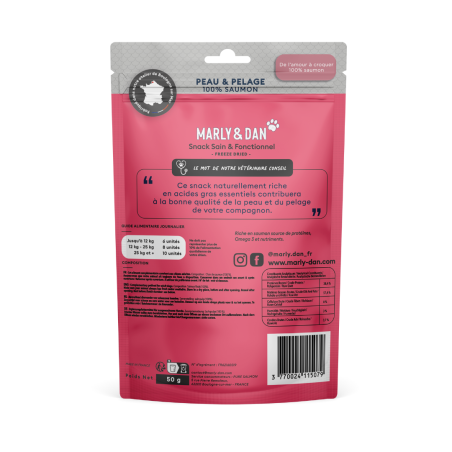 Freeze dried "peau et pelage" chien 50g - Marly & Dan