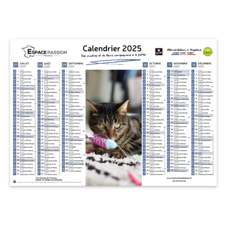 Calendrier A3 2025 - Les recettes de Daniel