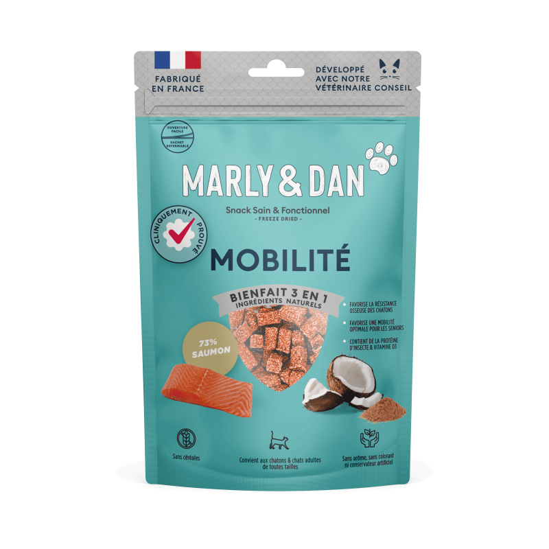 Freeze dried "mobilité" chat 50g - Marly & Dan