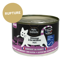 Mousse à la sardine 200g - Humide "Petite balade"