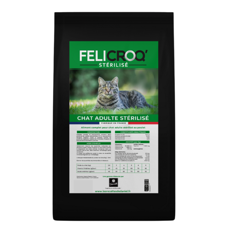Croquettes pour chat FELICROQ' - 10kg