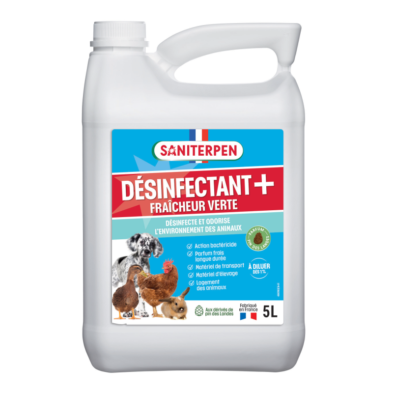 Saniterpen Désinfectant Plus fraicheur verte - 5L