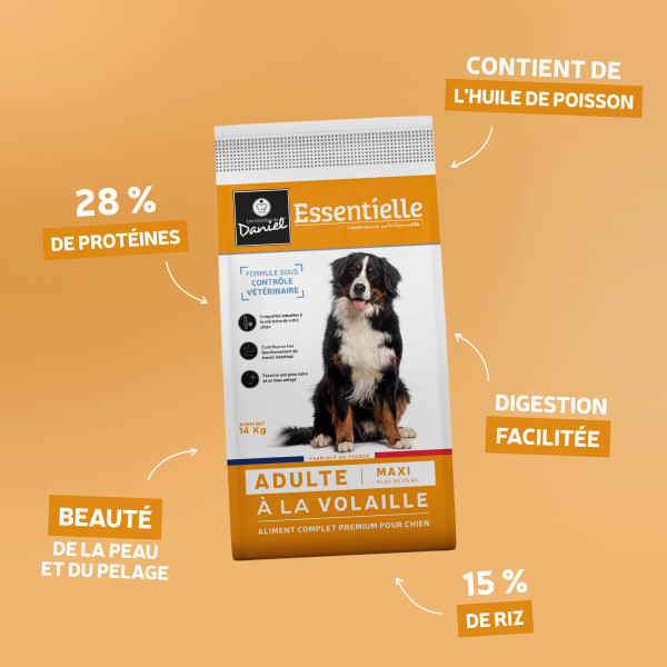 Croquettes Essentielle maxi adulte - 14 kg