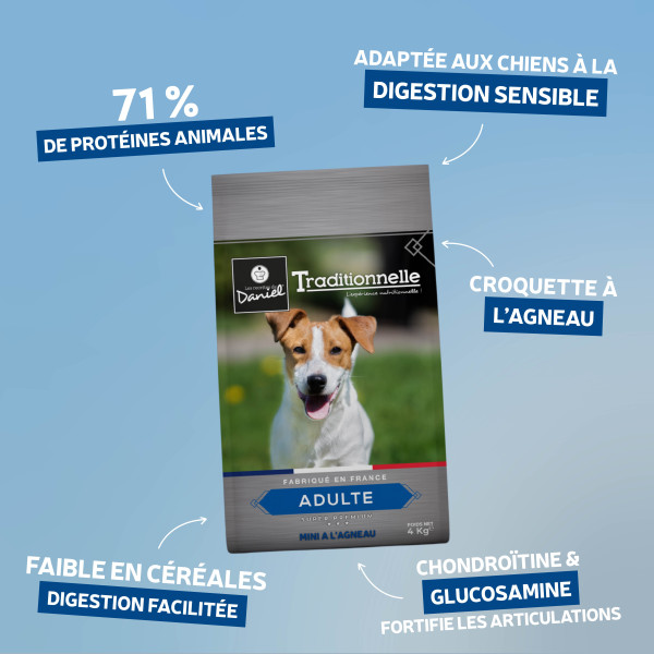 Croquettes Traditionnelle mini adulte agneau - 4 kg