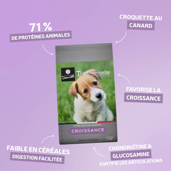 Croquettes Traditionnelle mini croissance canard - 4 kg