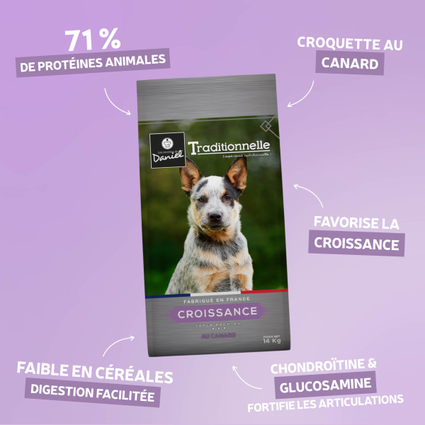 Croquettes Traditionnelle croissance canard - 14 kg