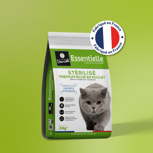 Croquettes Essentielle chat stérilisé poulet - 3 kg