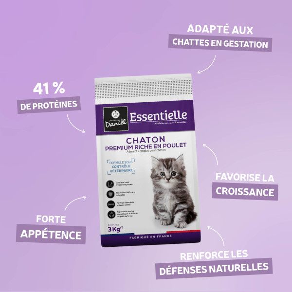 Croquettes Essentielle chaton poulet - 3 kg