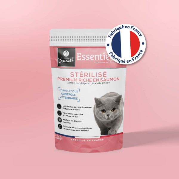 Croquettes Essentielle chat stérilisé saumon - 400g