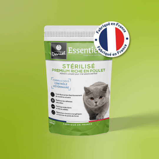 Croquettes Essentielle chat stérilisé poulet - 400g