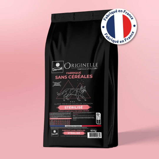 Croquettes Originelle chat stérilisé saumon sans céréales - 10 kg