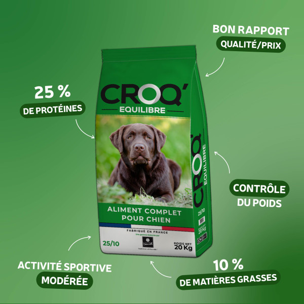 Croquettes CROQ'EQUILIBRE  - 20 kg