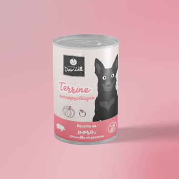 Terrine monoprotéique au porc, citrouille et pomme - 400g