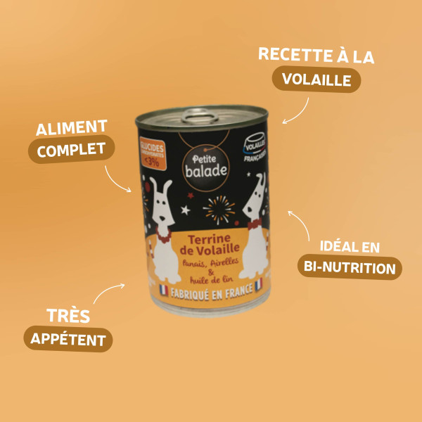 Terrine de volaille aux panais 400g - Humide "Petite balade"