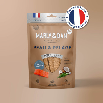 Barres à mâcher "peau et pelage" chien 80g - Marly & Dan