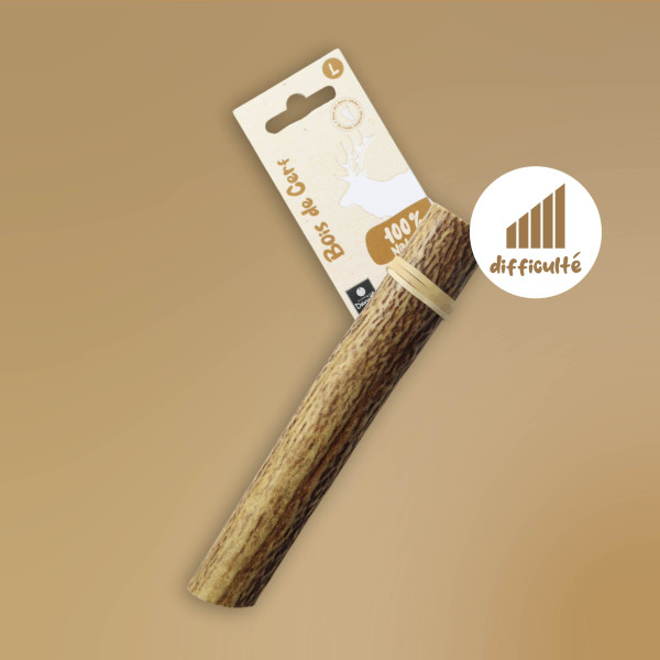 Bois de cerf entier pour chien – Tailles L