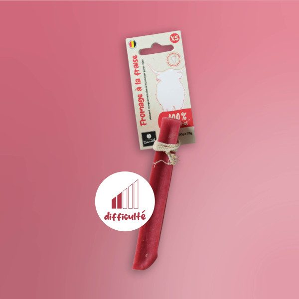 Fromage séché à la fraise pour chien