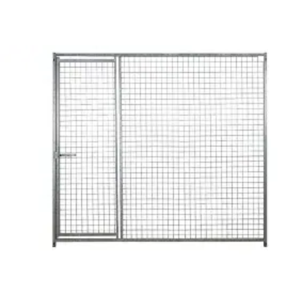 Grille chenil treillis 2m -  Porte à gauche