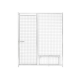 Grille chenil treillis 1m50 - Porte à gauche avec support gamelle