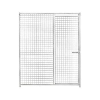 Grille chenil treillis 1m50 - Porte à droite