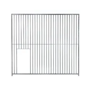 Grille chenil barreau espacement 8cm - 2m sans porte avec accès niche