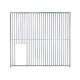Grille chenil barreau espacement 8cm - 2m sans porte avec accès niche