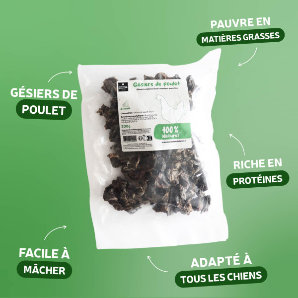 Gésiers de poulet séchés - 200g
