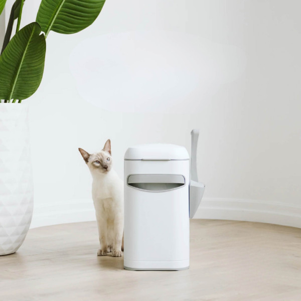 Poubelle à litière LitterGenie Platinium et recharge