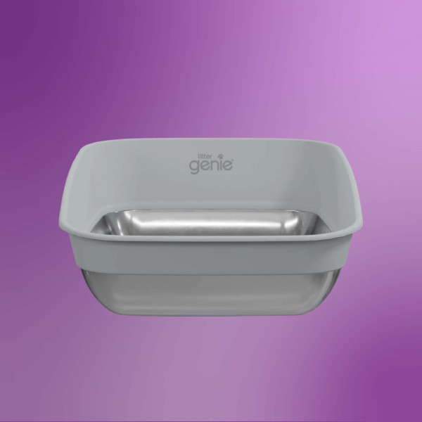 Bac à litière inox LitterGenie platinum