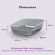 Bac à litière inox LitterGenie platinum