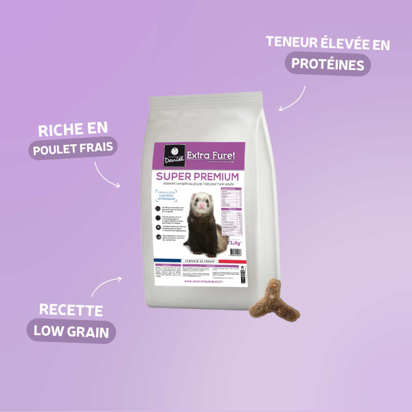 Croquettes Extra furet super premium