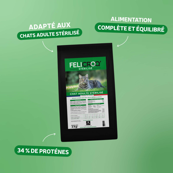 Croquettes pour chat Felicroq' - 3 Kg